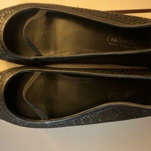 Coach sz8 Ballerina Black Flats used, good condition